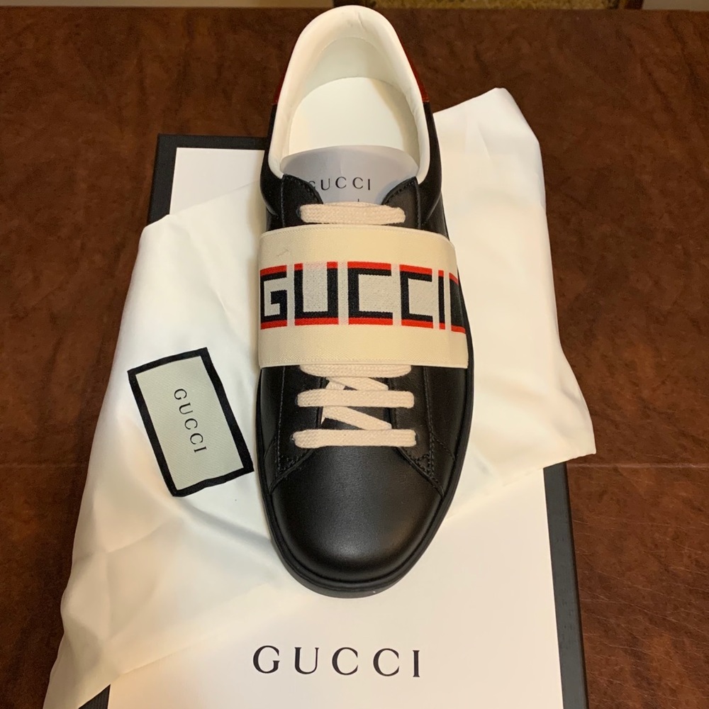 GUCCI BLACK New Ace Sneaker men’s
